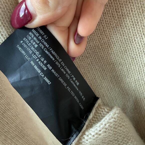 Theory Wool Cashmere Sweater Dress - Picture 4 of 5